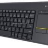 מקלדת אלחוטית Logitech Touch K400 Plus Retail בצבע שחור