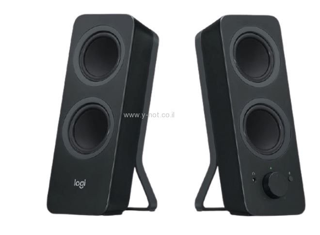 רמקולי סטריאו בלוטוס Z207 למחשב מבית Logitech שחור