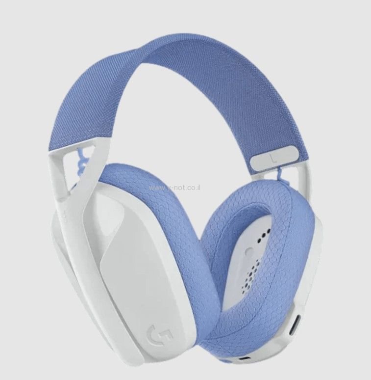 אוזניות אלחוטיות בצבע שחור/לבן/כחול דגם Logitech G435 Wireless