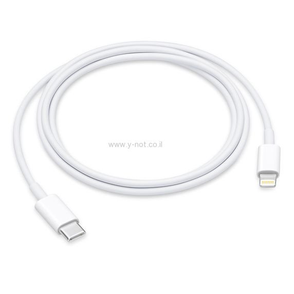 כבל סנכרון וטעינה USB TYPE C לחיבור אייפון 1 מטר LIGHTNING מקורי APPLE - תומך טעינה PD