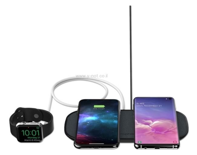 משטח טעינה אלחוטי MOPHIE להטענת 2 מוצרים בו זמנית