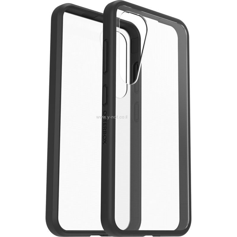 Alternative view of כיסוי OTTERBOX ל Galaxy S23 <b>Plus</b> דגם React  ,  שקוף  ,  מסגרת שחורה  ,  מסגרת סגולה.