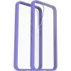 כיסוי OTTERBOX ל Galaxy S23 דגם React  ,  שקוף  ,  מסגרת שחורה  ,  מסגרת סגולה.