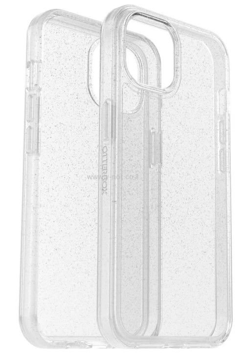 מגן מנצנץ לאייפון 15 <b>פרו </b>דגם  OTTERBOX SYMMETRY - שקוף נצנץ