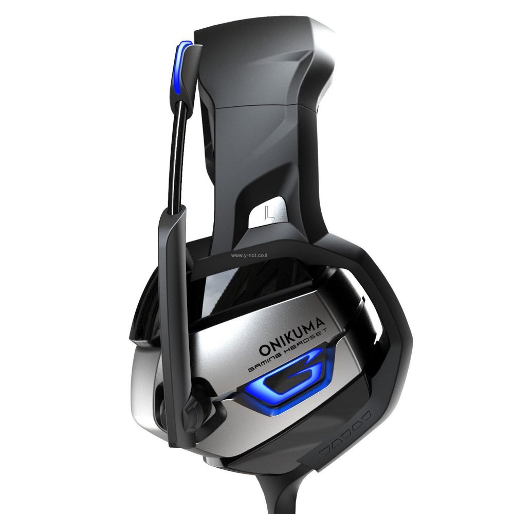 Alternative view of אוזנייות לגיימר מקצועי עם תאורה מתחלפת דגם Onikuma K5