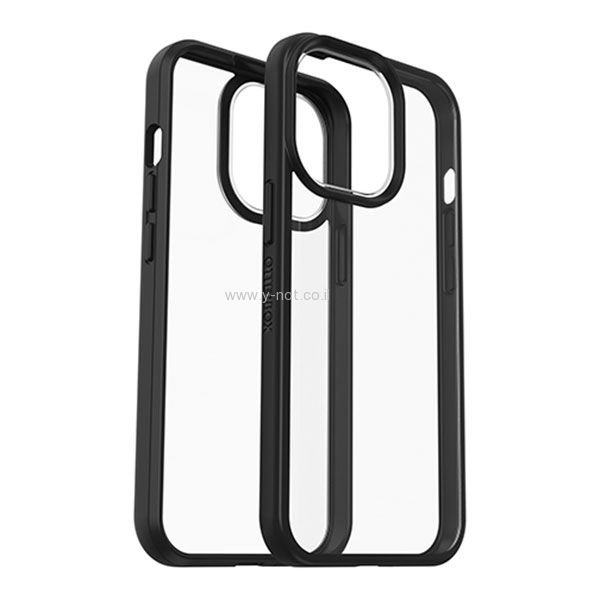 מגן אייפון 13 <b>פרו</b> דגם  iPhone 13 PRO OTTERBOX React - שקוף מסגרת שחורה