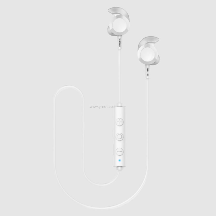 Alternative view of אוזניות כפתור אלחוטיות PHILIPS In-ear wireless headphones צבע לבן/שחור