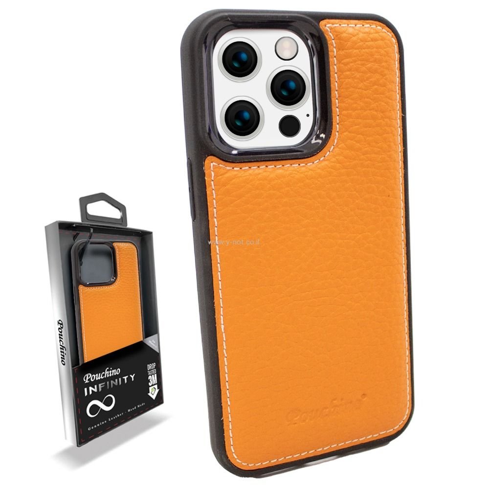 כיסוי עור אמיתי לאייפון 13 מסדרת Pouchino Infinity – תמונה 6