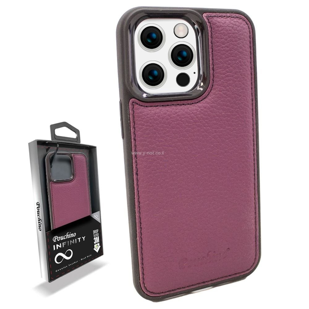כיסוי עור אמיתי לאייפון 13 מסדרת Pouchino Infinity – תמונה 5