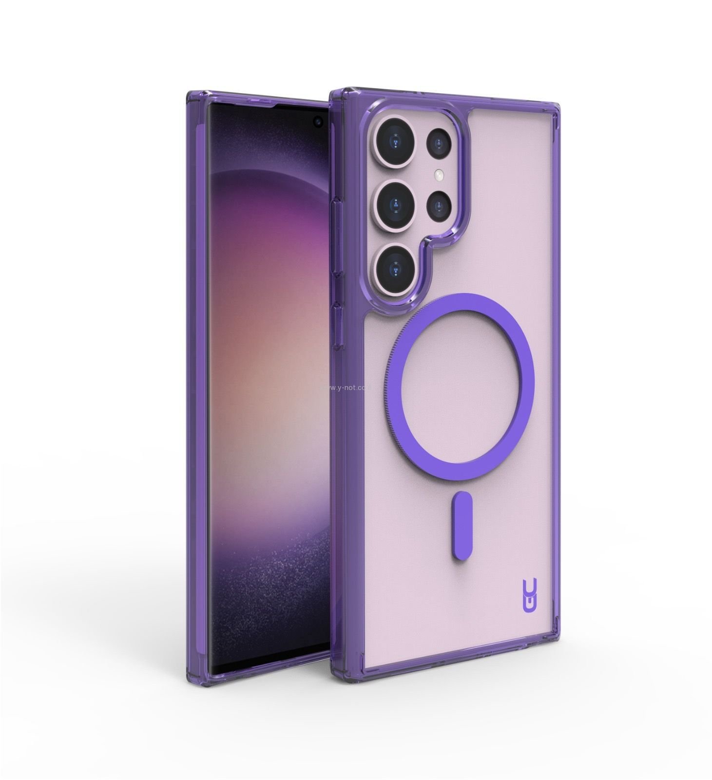 מגן גלקסי שקוף מסגרת <b>S24 ULTRA </b> דגם Grip case Crystal <b>Magsafe </b>