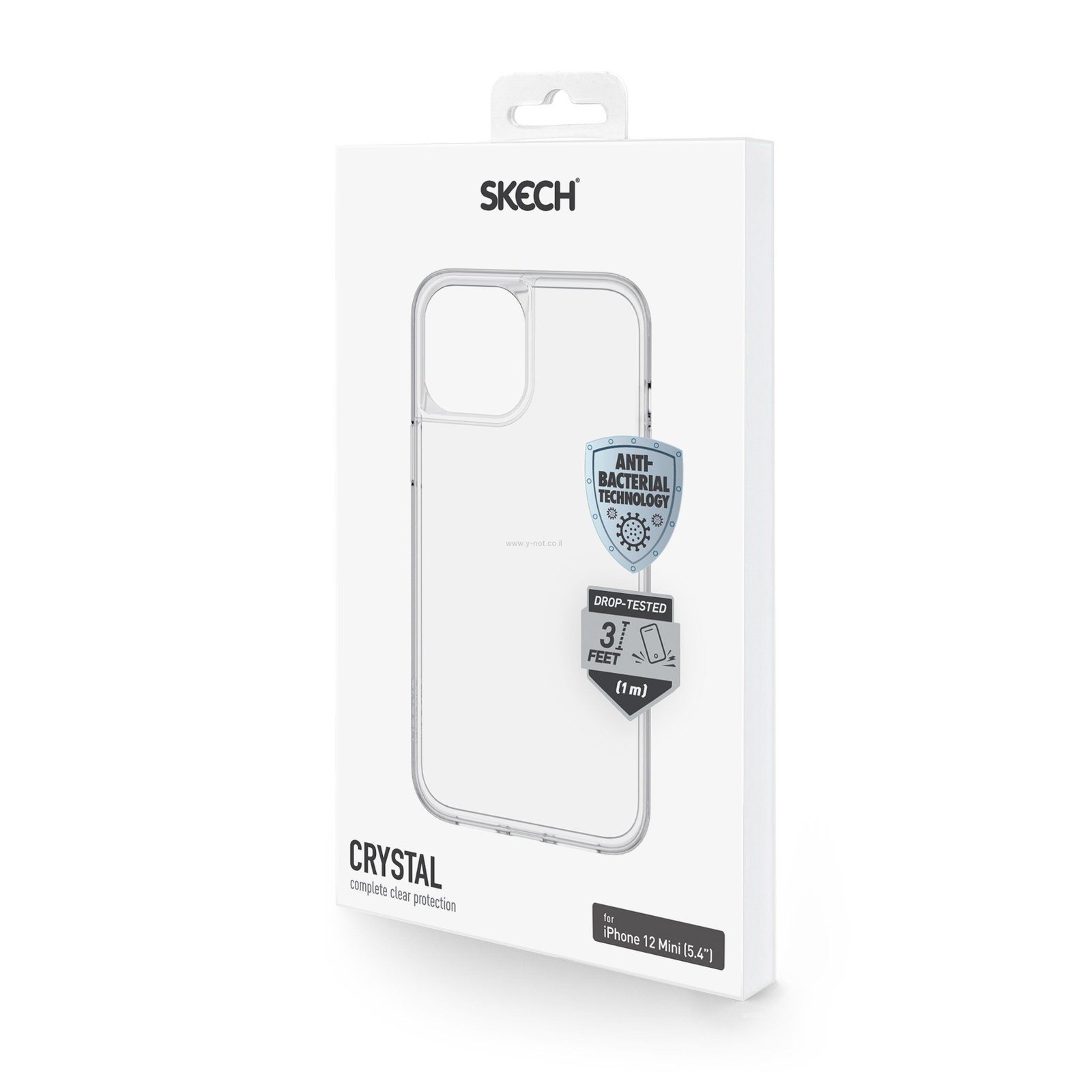 כיסוי קריסטל לאייפון SKECH Crystal iPhone 12 <b>MINI </b> - שקוף – תמונה 2