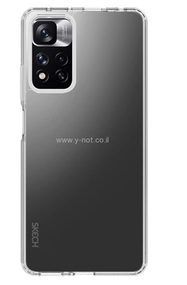 סט כיסוי ומגן מסך REDMI NOTE 11 PRO 5G דגם CRYSTAL שקוף מבית SKECH
