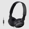 אוזניות מבית SONY דגם MDR ZX110AP בצבע לבן/שחור