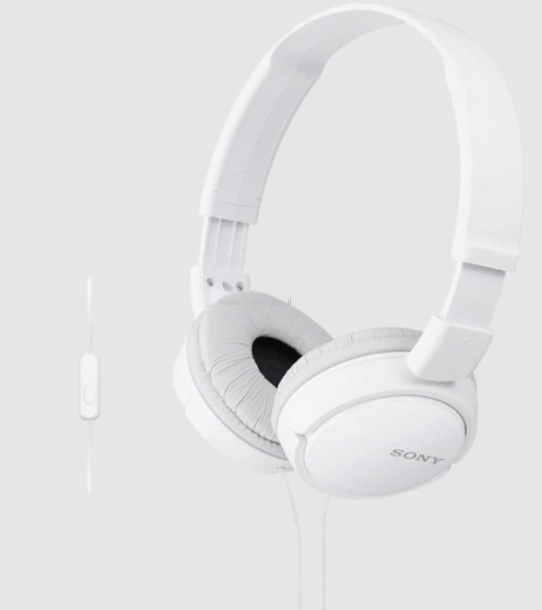 Alternative view of אוזניות מבית SONY דגם MDR ZX110AP בצבע לבן/שחור