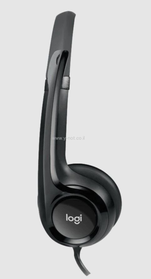 אוזניות עם מיקרופון וחיבור USB Logitech H390 - צבע גרפיט / ורוד / לבן – תמונה 4