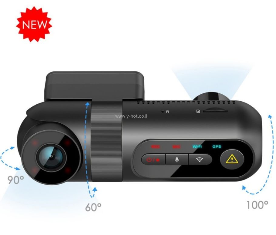 מצלמת דרך VIOFO T130 2CH קדמי + פנימי – תמונה 3