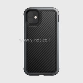 מגן לאייפון 12 <b>פרו מקס</b> דגם Defense Raptic Lux Black Carbon Fiber - מבית X-DORIA – תמונה 3