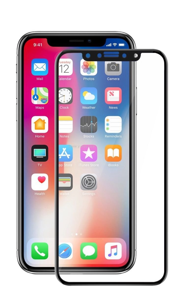 מגן מסך אייפון X/XS מזכוכית מחוסמת מבית X-DORIA! <b> מסך מלא</b>