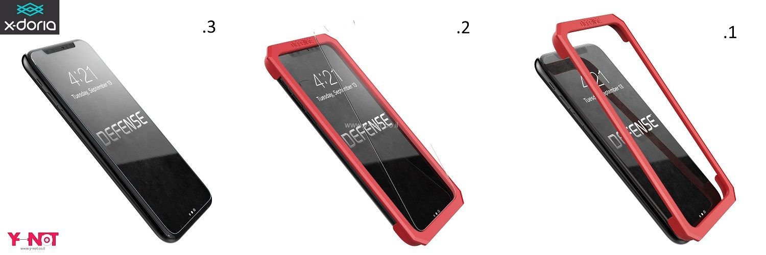 מגן מסך לאייפון X/XS מזכוכית מחוסמת מבית X-DORIA! – תמונה 2