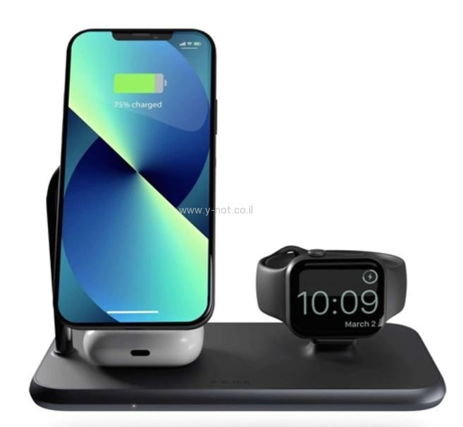 משטח טעינה אלחוטי ZENS לטעינת 4 מכשירים דגם MAGSAFE