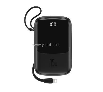 סוללה ניידת 10000 לאייפון מבית Baseus