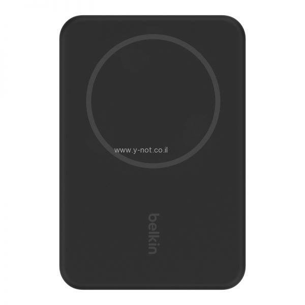 סוללת גיבוי ניידת אלחוטית מגנטית בנפח 5k עם מעמד מחברת belkin – תמונה 9