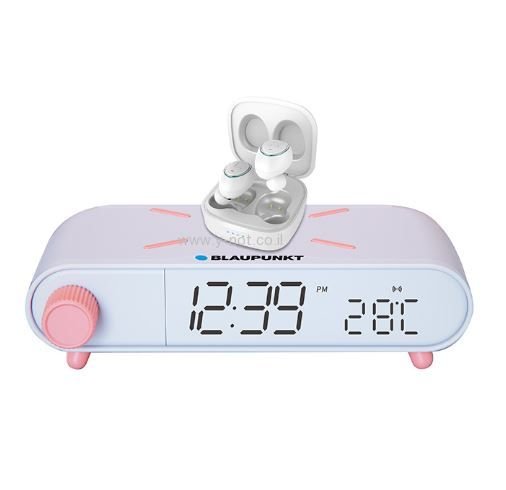קיט אוזניות אלחוטיות לחלוטין עם שעון-משטח טעינה מבית blaupunkt