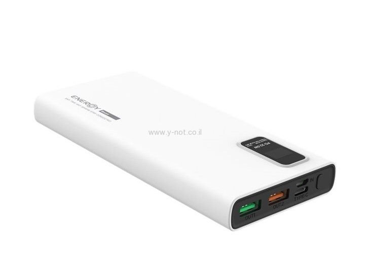 Alternative view of סוללת/ מטען חירום 10000MAH ENERGY Power Bank PD 10K - שחור / לבן