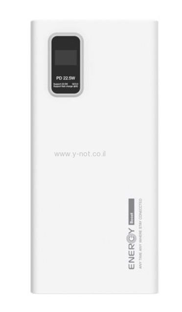 סוללת/ מטען חירום 20000MAH ENERGY Power Bank PD 20K - שחור או לבן