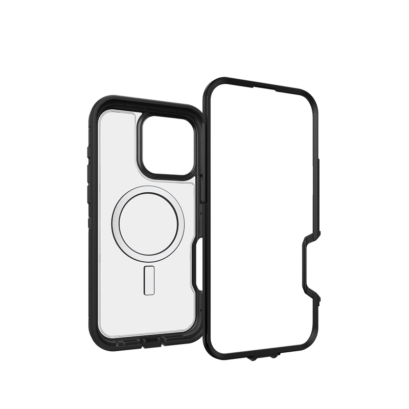 כיסוי לאייפון <b> 16 pro </b> דיפנדר Otterbox Defender XT iPhone - שקוף שחור – תמונה 4