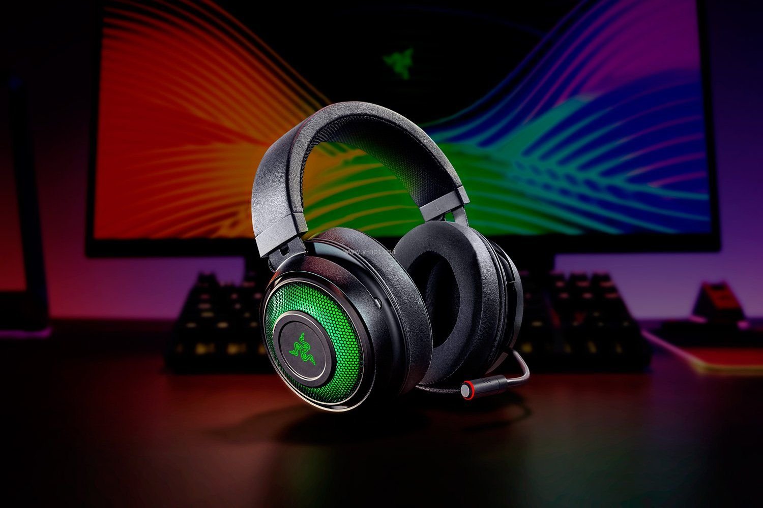 אוזניות אלחוטיות RAZER Kraken Ultimate USB ANC - עם סינון רעשים אקטיבי