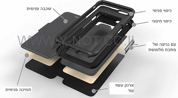 מגן ארנק לאייפון 12 / 12 פרו - יוקרתי מעור אמיתי - Otterbox Strada יוקרתי