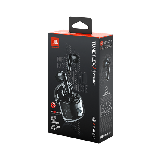 אוזניות jbl בלוטוס FLEX TWS שחור שקוף – תמונה 8