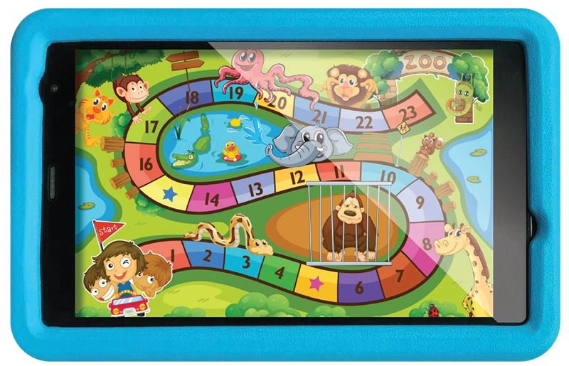 טאבלט ילדים עם מסך מגע “8.0 טאבלט למידה עם מרחב ידידותי, (כחול/ורוד)