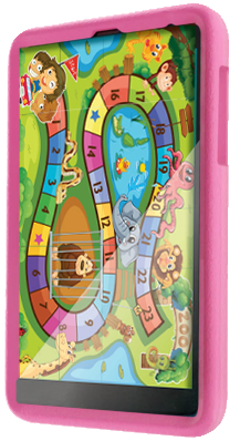 טאבלט ילדים עם מסך מגע “8.0 טאבלט למידה עם מרחב ידידותי, (כחול/ורוד) – תמונה 4