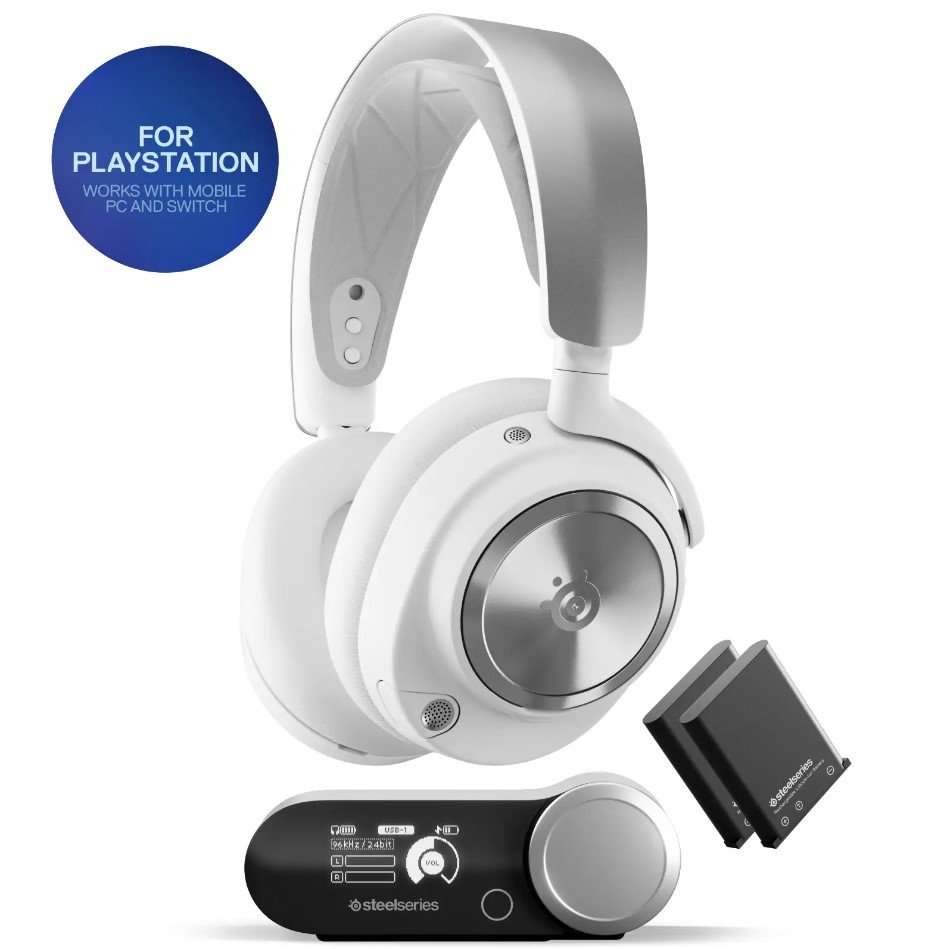 אוזניות גיימינג אלחוטיות ARCTIS NOVA PRO WL PlayStation לבן