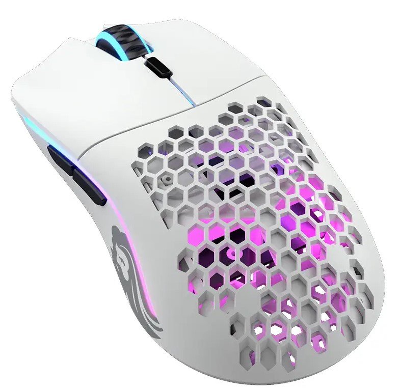 עכבר גיימינג אלחוטי Glorious Model Oבצבע שחור / לבן