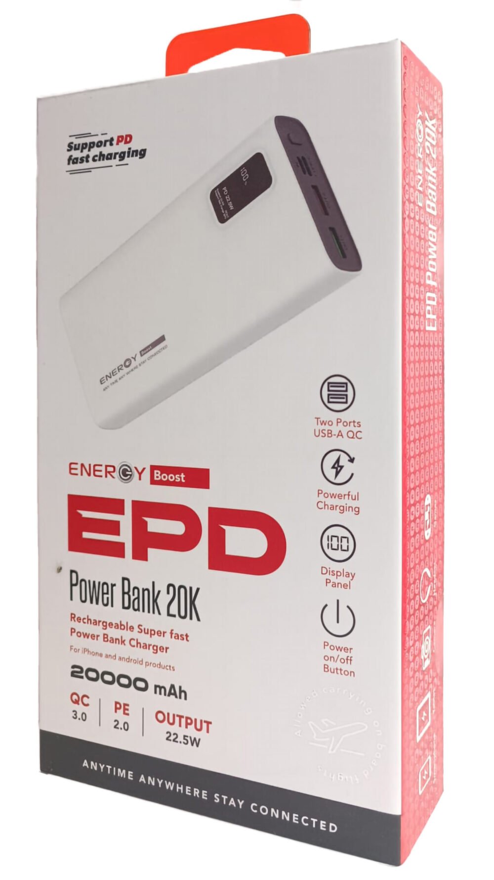 Alternative view of סוללת גיבוי ENERGY EPD 20000k mAh PD