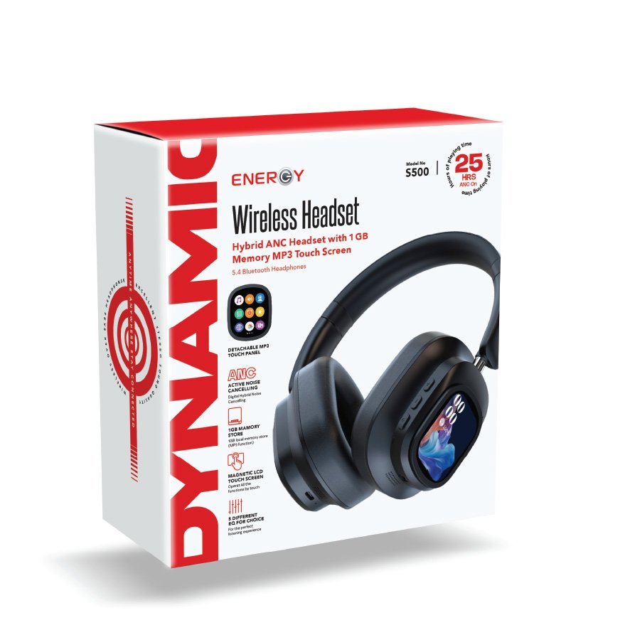 Alternative view of אוזניות אלחוטיות ENERGY S500 עם מסך מגע ונגן MP3
