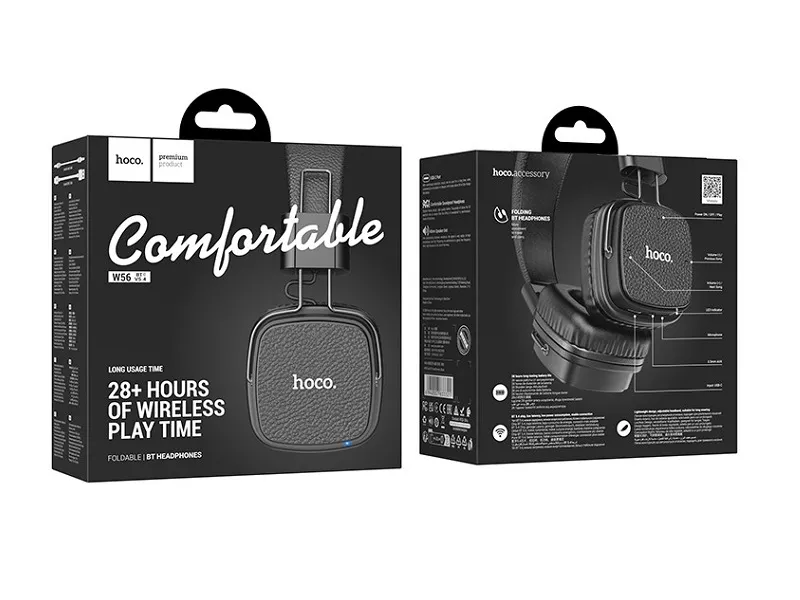 אוזניות Bluetooth אלחוטיות hoco W56 Earl - סאונד איכותי ועיצוב יוקרתי