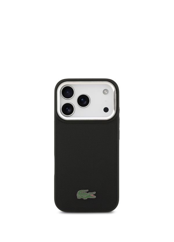 כיסוי שחור LACOSTE Magsafe ל-iPhone 17 Pro Max — מגן יוקרתי עם רגלית מובנית – תמונה 4