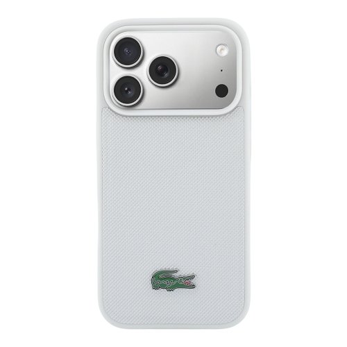 כיסוי LACOSTE MagSafe מקורי לאייפון 17 פרו (iPhone 17 Pro) — אפור Lacquer Logo – תמונה 3