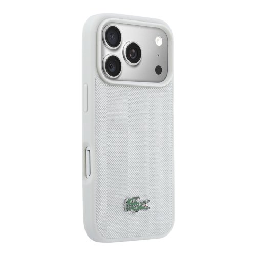 כיסוי LACOSTE MagSafe מקורי לאייפון 17 פרו (iPhone 17 Pro) — אפור Lacquer Logo – תמונה 4