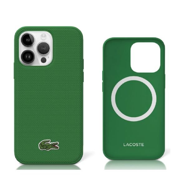 חבילת פרימיום לאייפון 17 פרו: כיסוי LACOSTE MagSafe ירוק + כבל C to C איכותי לטעינה מהירה – תמונה 5