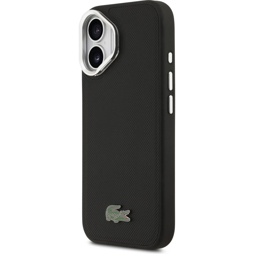 כיסוי LACOSTE מקורי לאייפון 17 (iPhone 17) עם רגלית מובנית — שחור – תמונה 3