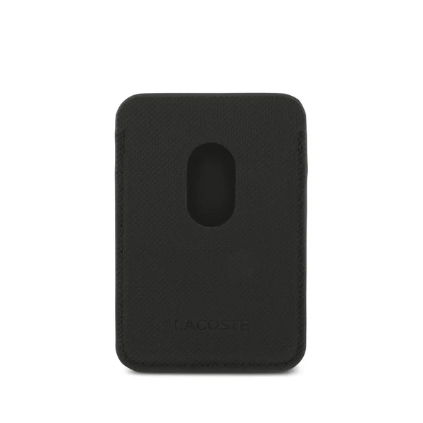 חבילת פרימיום לאייפון 17 פרו מקס: כיסוי LACOSTE MagSafe שחור + ארנק כרטיסים מגנטי תואם – תמונה 5
