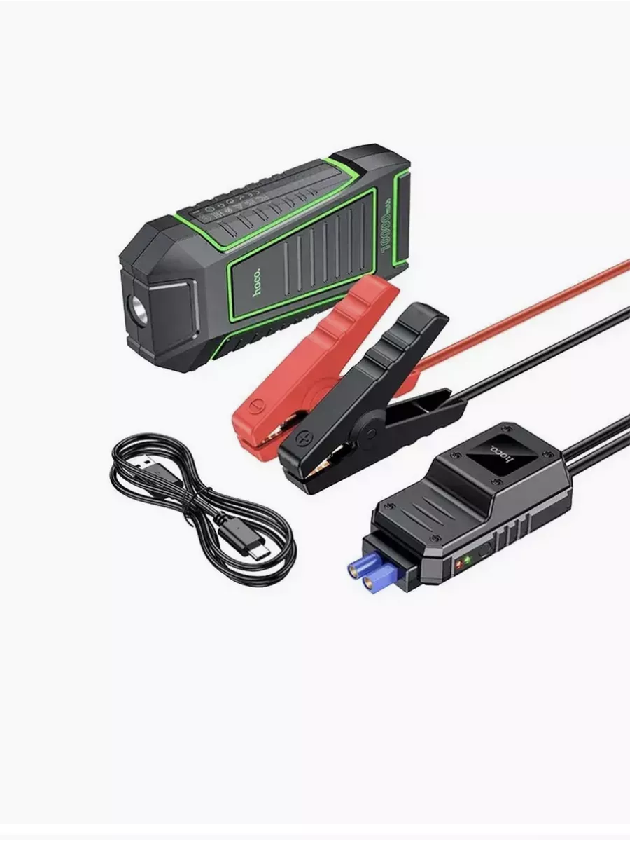 בוסטר התנעה לרכב Hoco QS1 — מטען נייד 10000mAh ופנס מובנה חירום – תמונה 3