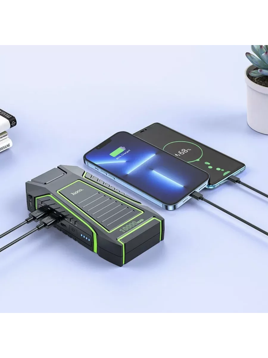Alternative view of בוסטר התנעה לרכב Hoco QS1 — מטען נייד 10000mAh ופנס מובנה חירום