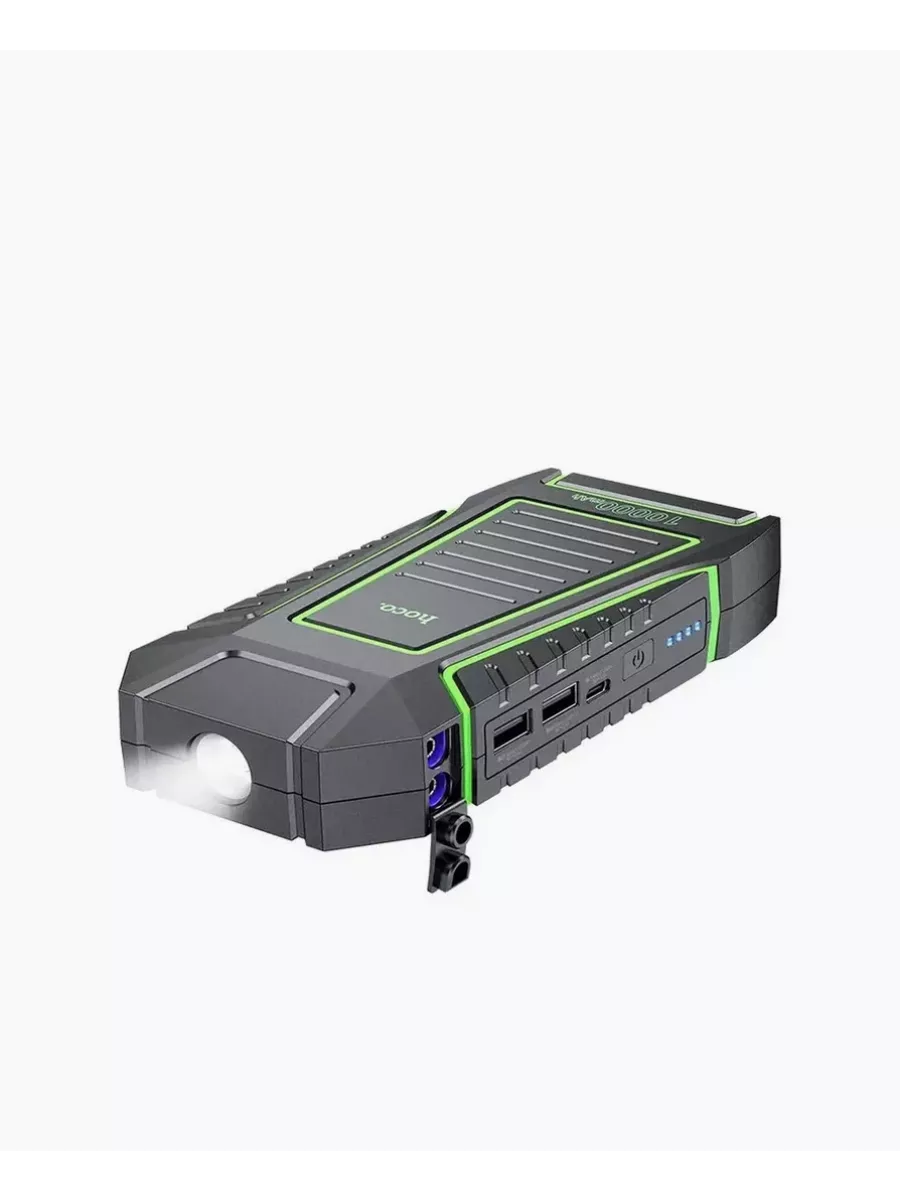 בוסטר התנעה לרכב Hoco QS1 — מטען נייד 10000mAh ופנס מובנה חירום – תמונה 4