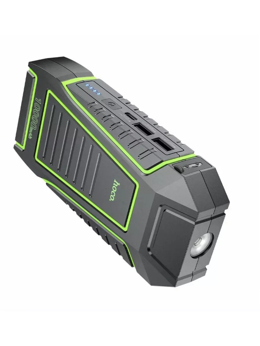 בוסטר התנעה לרכב Hoco QS1 — מטען נייד 10000mAh ופנס מובנה חירום